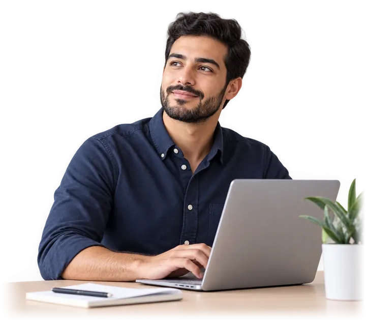An employee tracking requests in Advalyo: purchasing, HR, IT and contracts, each with its status and approval flow.